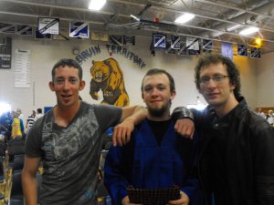 At Ben's high school graduation...Nate, Ben, and Phil.