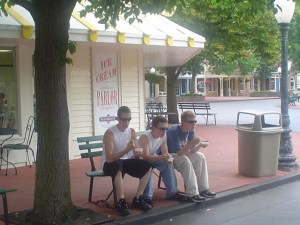 Teenagers...Nate, Ben, Phil at Adventure Land in Des Moines, IA.