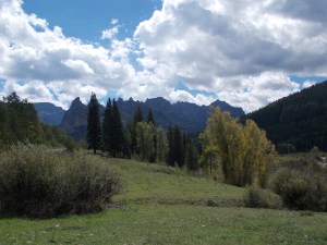 The view east from Billy Creek in Western Colorado.